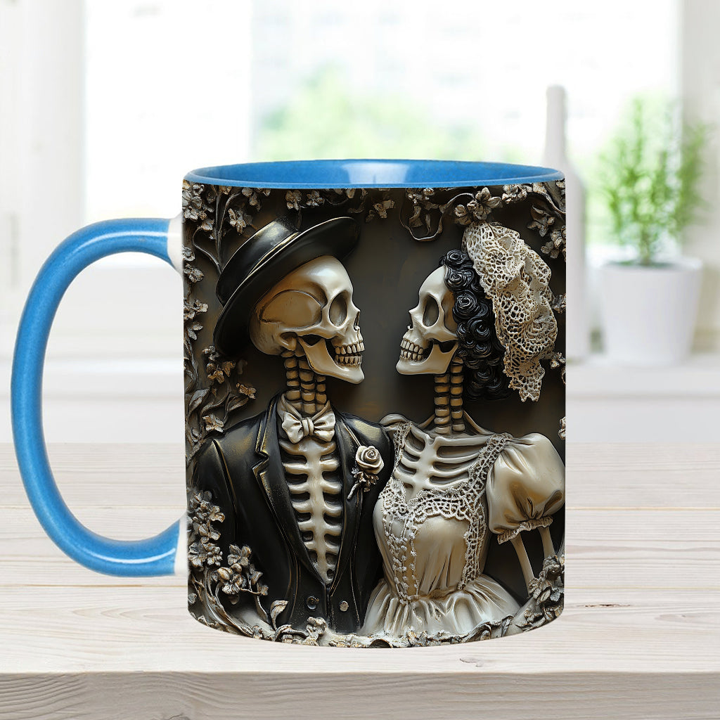 Bis dass der Tod uns scheidet – Personalisierte Tasse für Paare