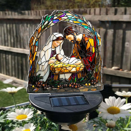 Der Tag seiner Geburt – Solarleuchte für christliche Gärten