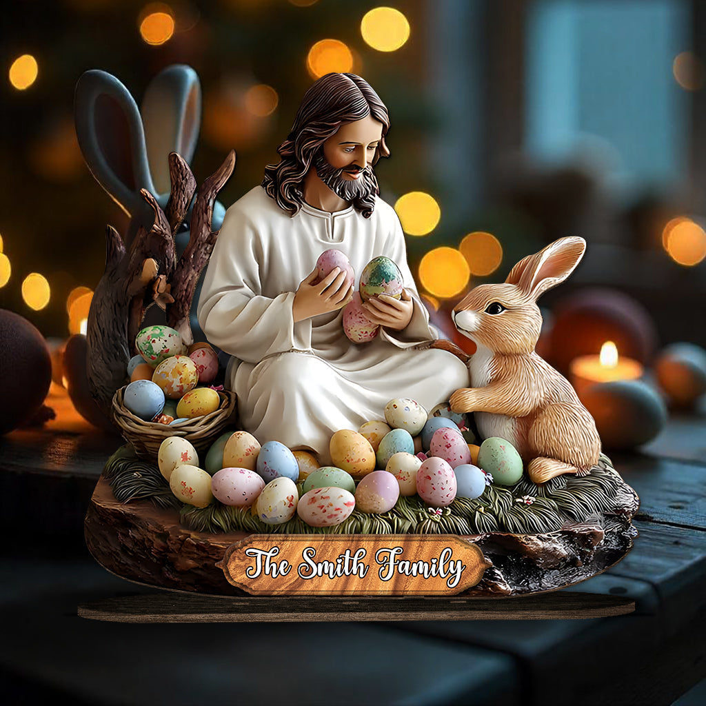 He Is Risen - Personalized Christian 1 Layered Big Freestanding