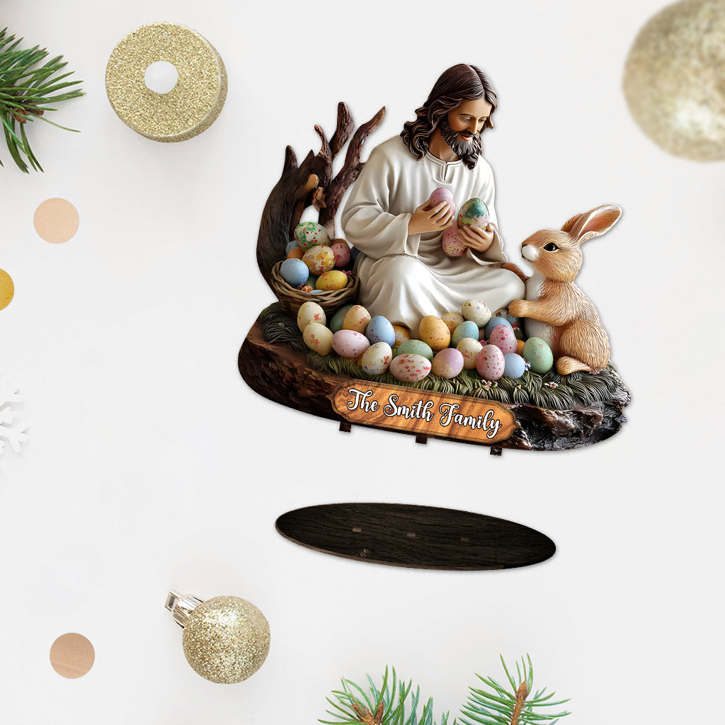 He Is Risen - Personalized Christian 1 Layered Big Freestanding