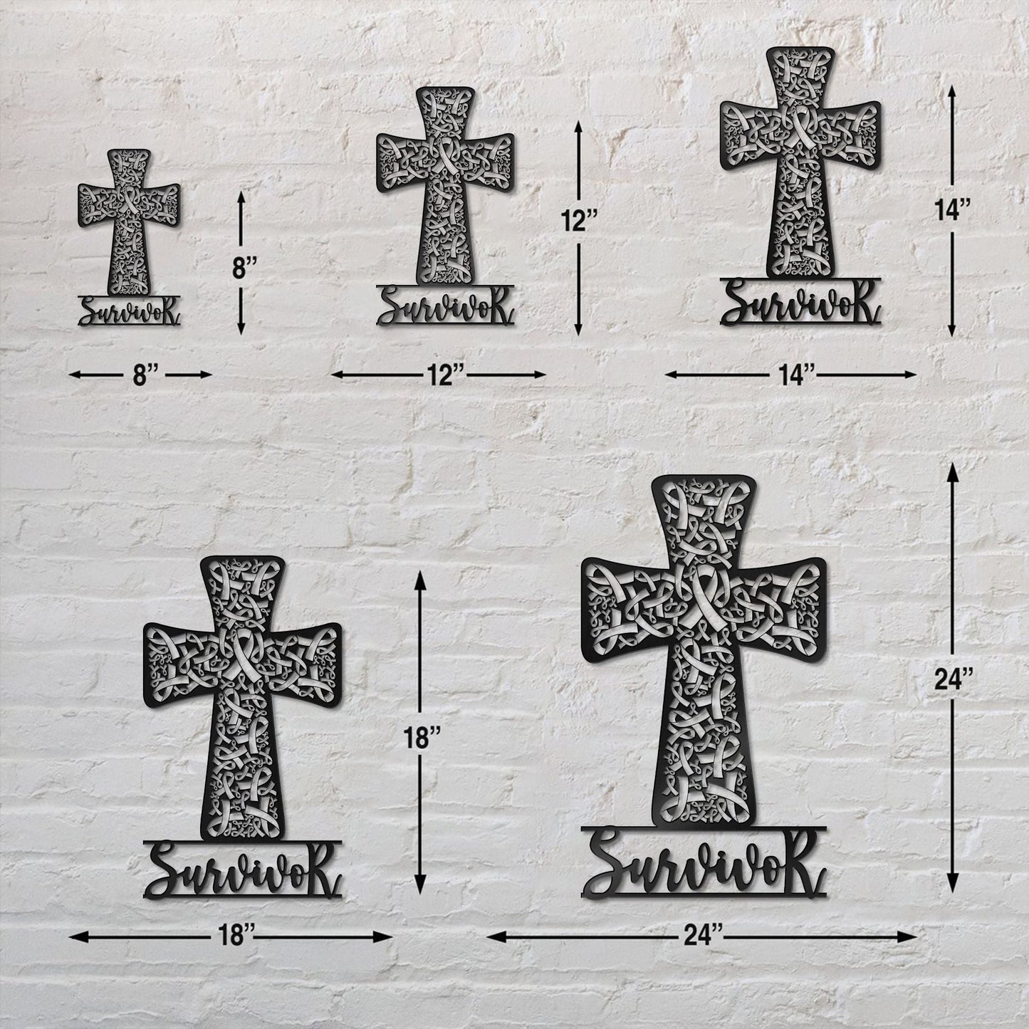 Brustkrebsüberlebende – Metallschild zur Sensibilisierung für Brustkrebs 0822