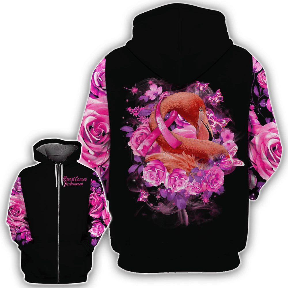 Flamingo Breast Cancer Awareness - Breast Cancer Awareness All Over T-shirt and Hoodie 0822