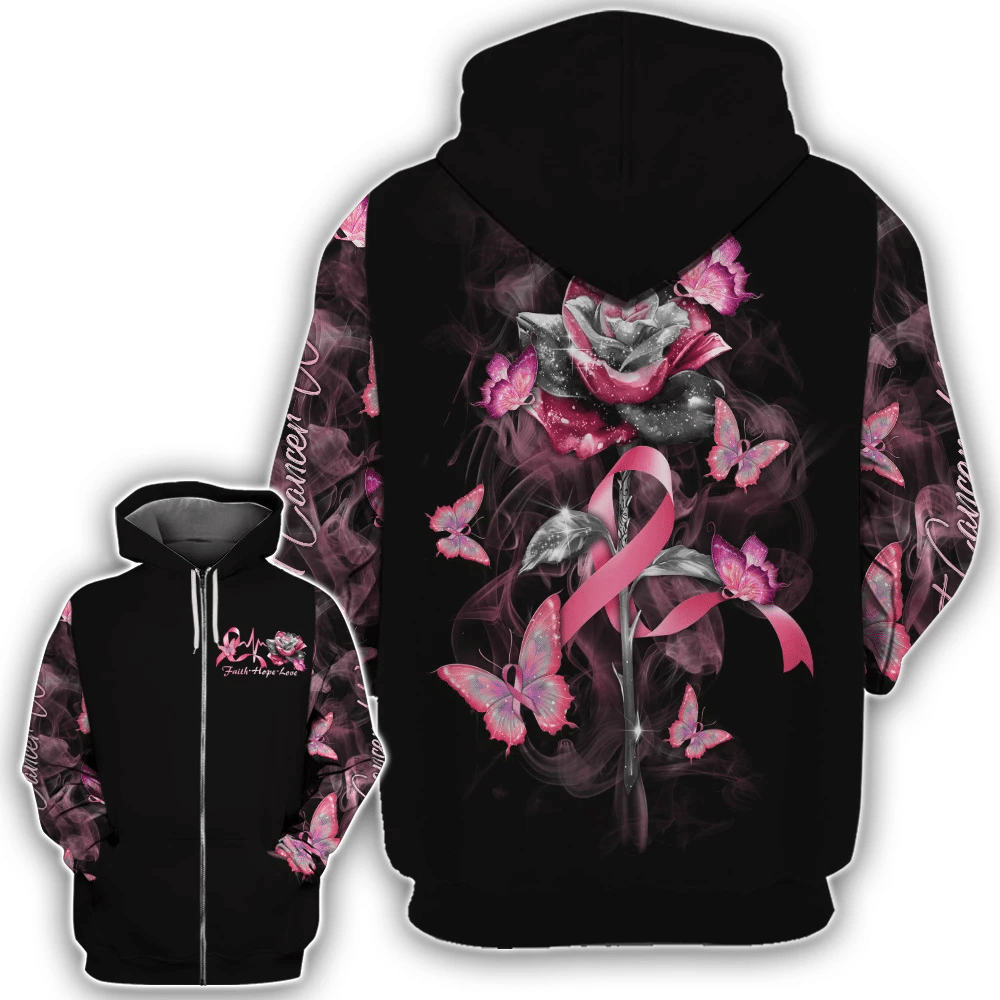 Faith Hope Love Roses - Breast Cancer Awareness All Over T-shirt and Hoodie 0822