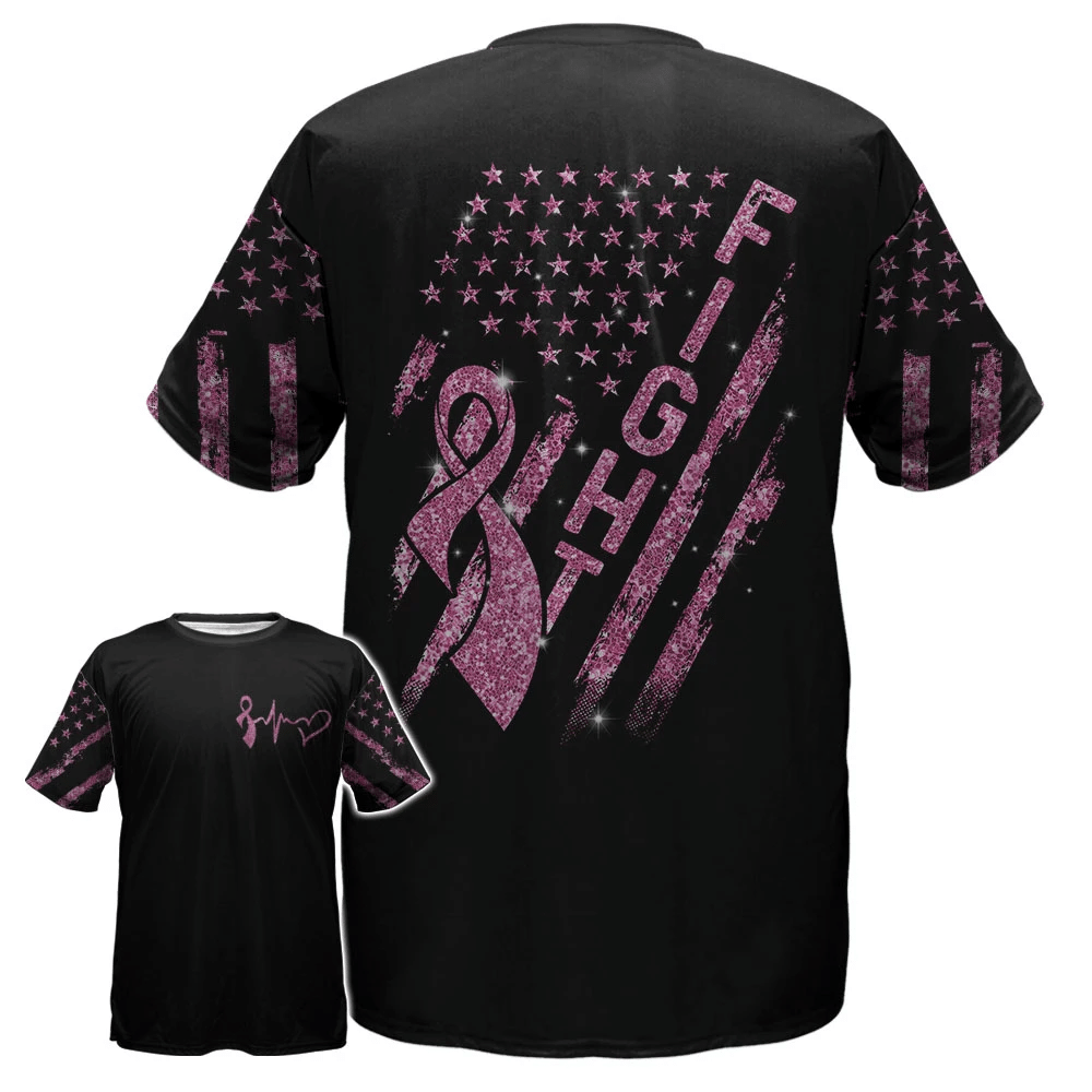 Fight Breast Cancer - Breast Cancer Awareness All Over T-shirt and Hoodie 0822