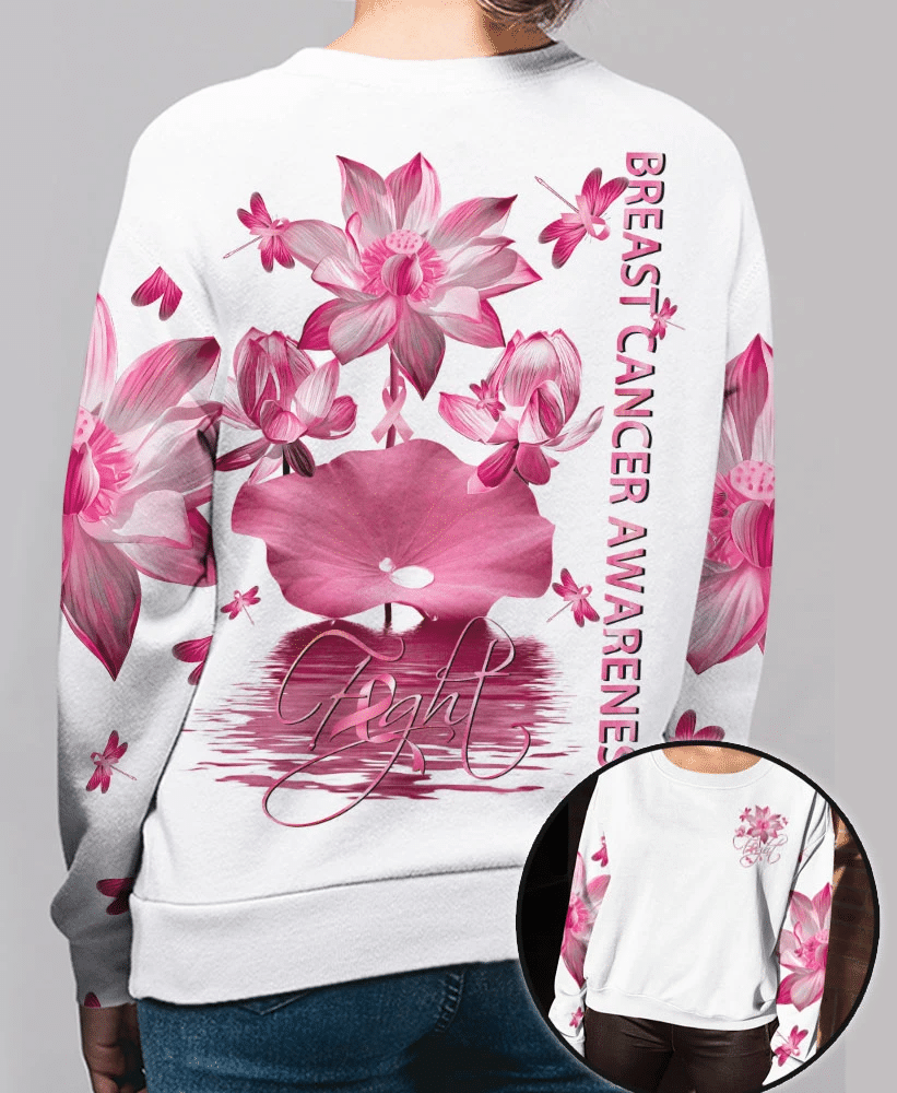 Pink Lotus Faith - Breast Cancer Awareness All Over T-shirt and Hoodie 0822