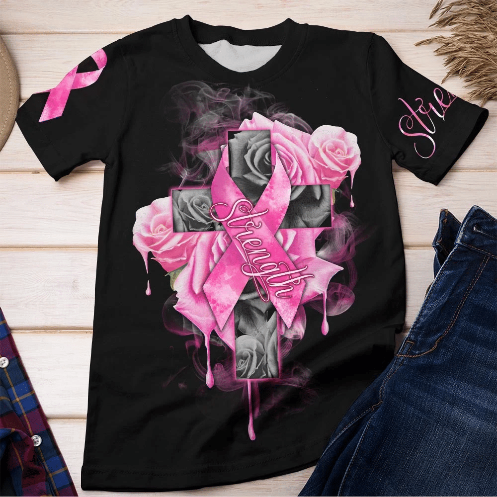 Roses Strength – T-Shirt und Hoodie zur Sensibilisierung für Brustkrebs 0822