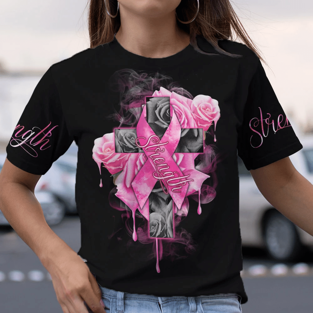 Roses Strength – T-Shirt und Hoodie zur Sensibilisierung für Brustkrebs 0822