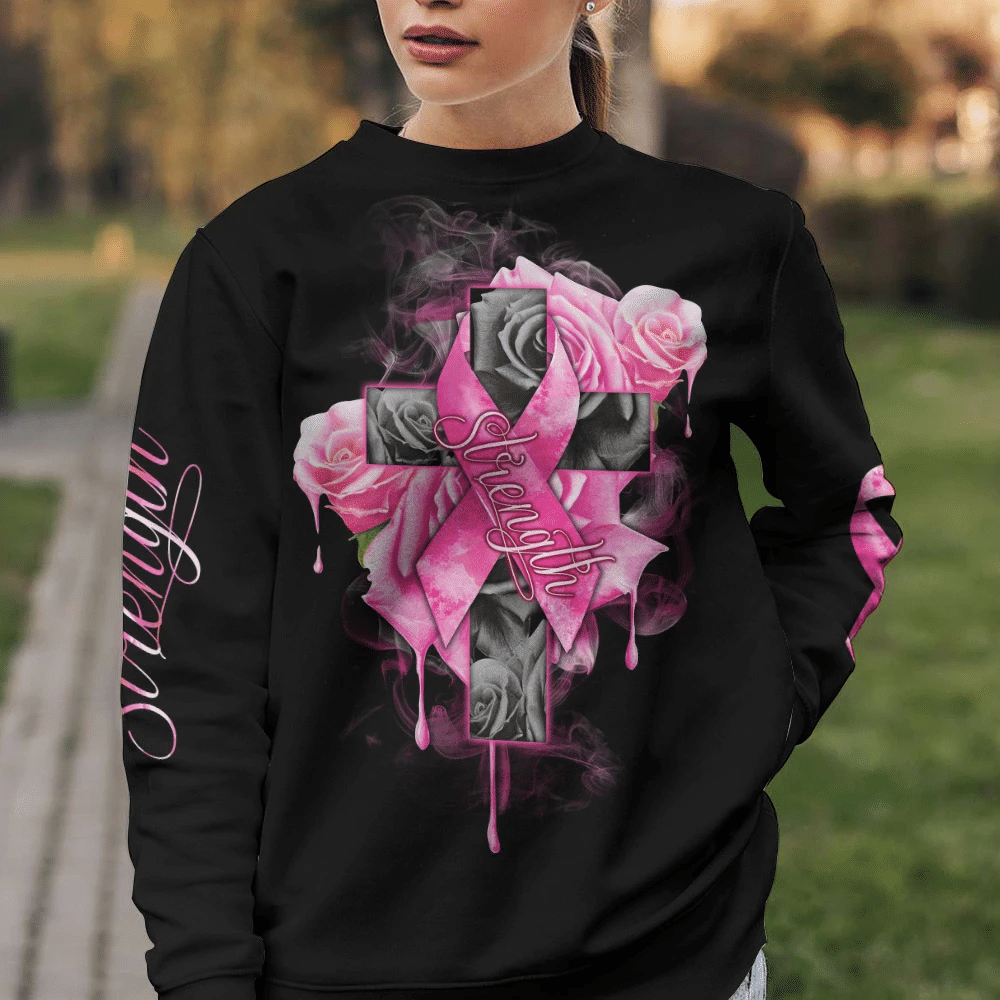 Roses Strength – T-Shirt und Hoodie zur Sensibilisierung für Brustkrebs 0822