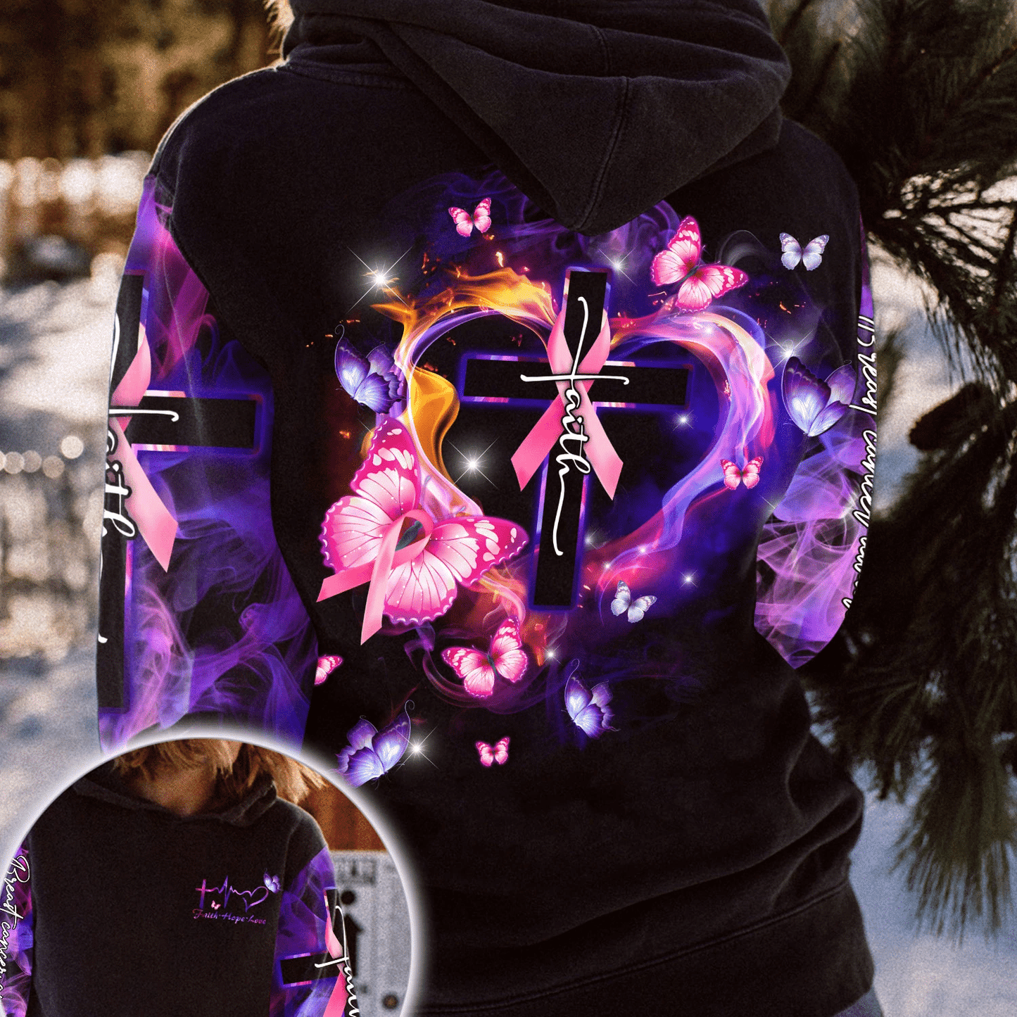 Butterfly Faith – T-Shirt und Hoodie zur Sensibilisierung für Brustkrebs 0822