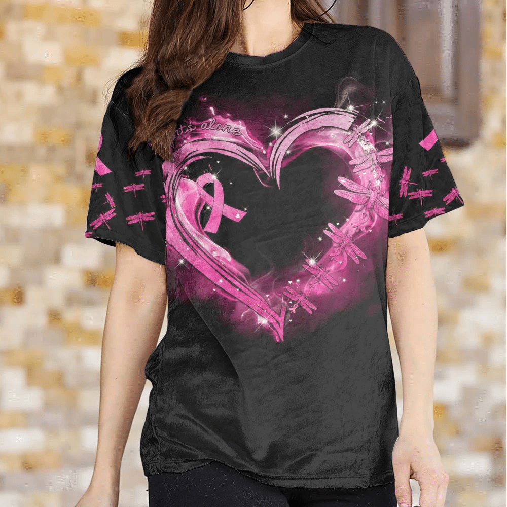 Niemand kämpft allein gegen Brustkrebs – T-Shirt und Hoodie zur Sensibilisierung für Brustkrebs 0822