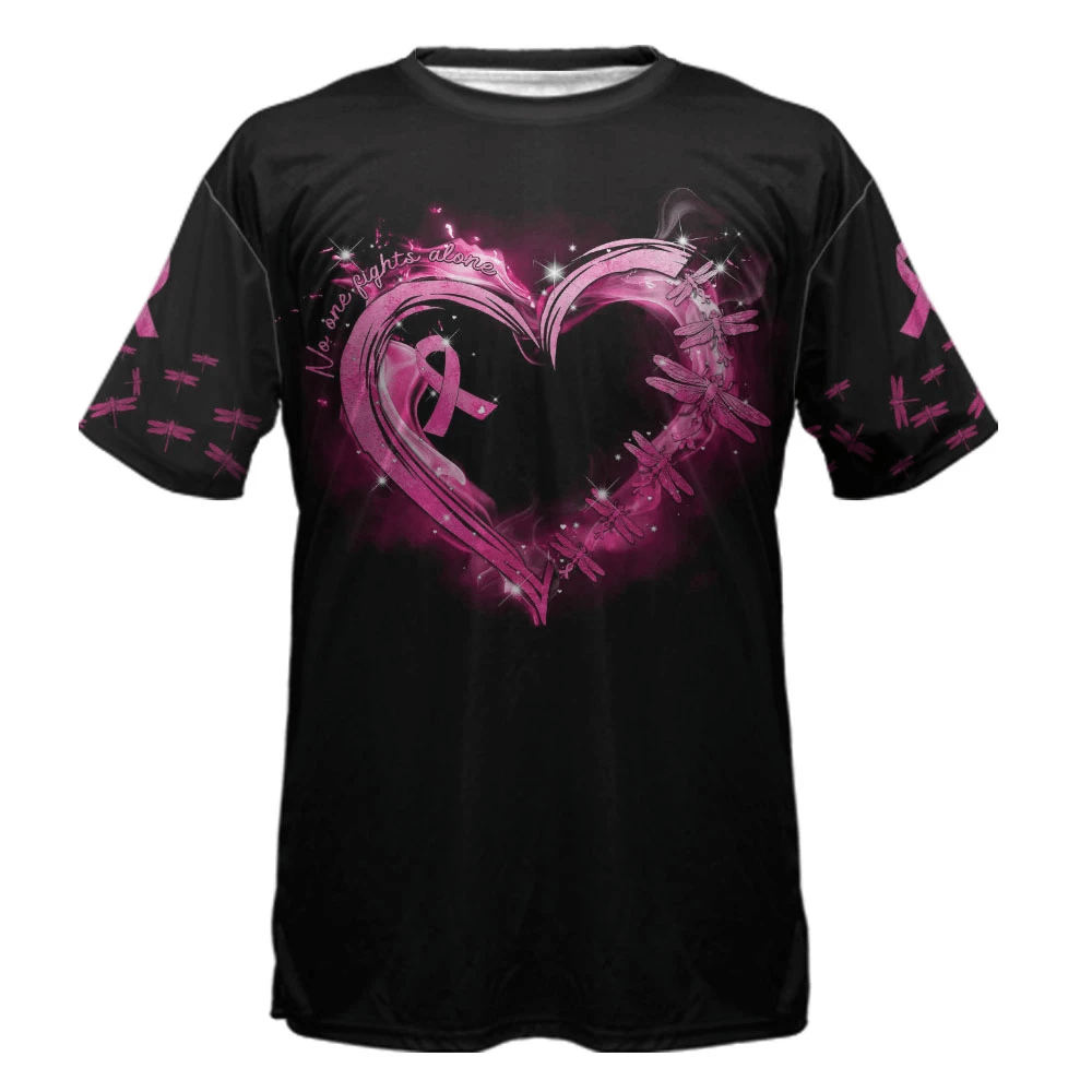 Niemand kämpft allein gegen Brustkrebs – T-Shirt und Hoodie zur Sensibilisierung für Brustkrebs 0822