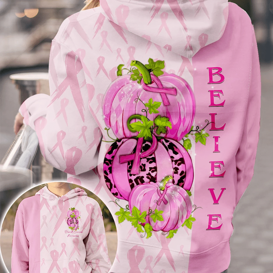 Believe Pumpkins – T-Shirt und Hoodie zur Sensibilisierung für Brustkrebs 0822