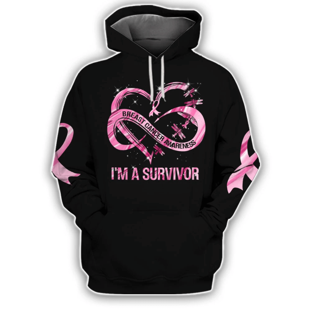 I Am A Survivor - Breast Cancer Awareness All Over T-shirt and Hoodie 0822