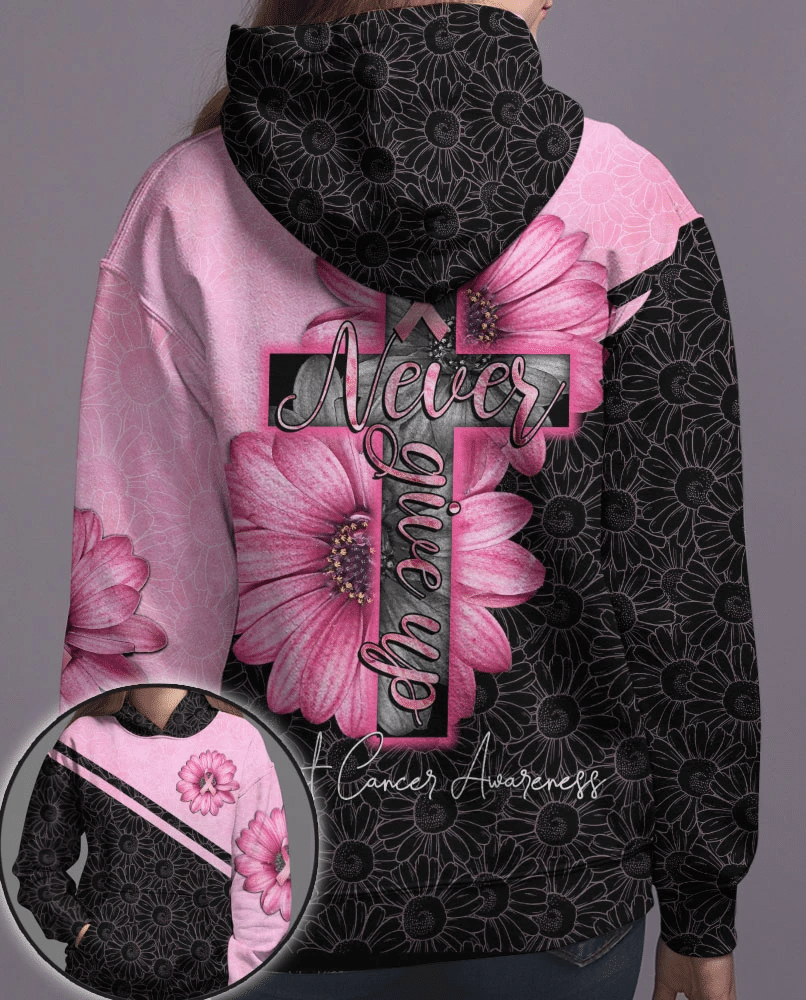 Daisy Pink Brustkrebs - T-Shirt und Hoodie zur Sensibilisierung für Brustkrebs (Vollbild) 0822