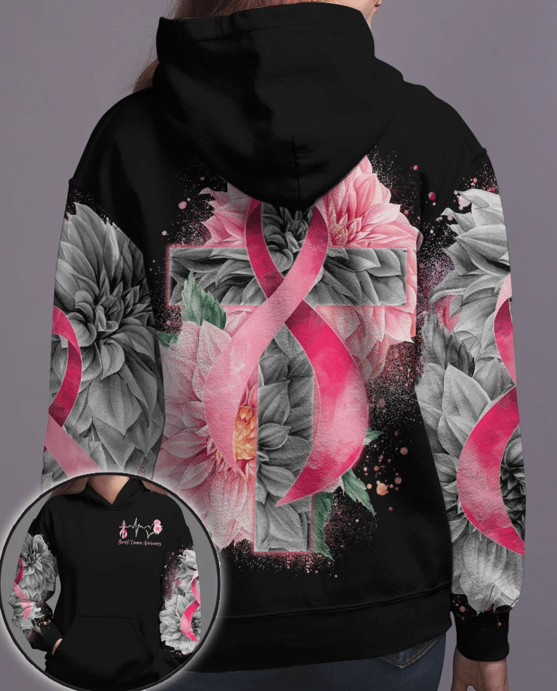 Herzschlag-Rosa Schleife – T-Shirt und Hoodie zur Sensibilisierung für Brustkrebs 0822