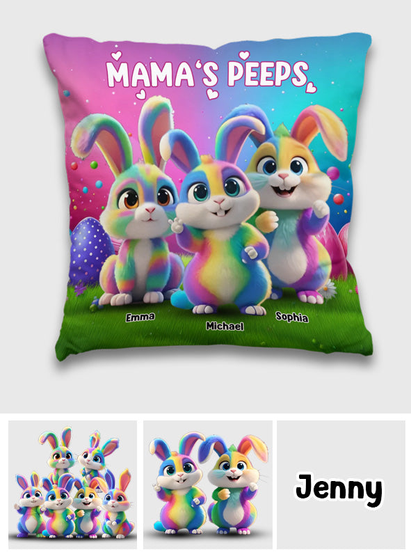 Grandma's Peeps - Personalized Grandma Throw Pillow