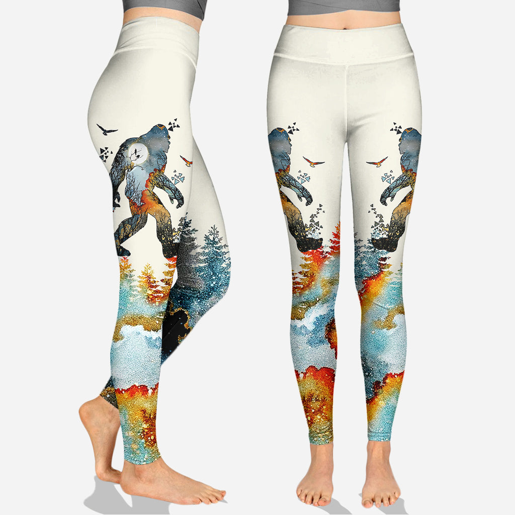 Bigfoot In To The Forest I Go - Personalized Camping Hoodie and Leggings