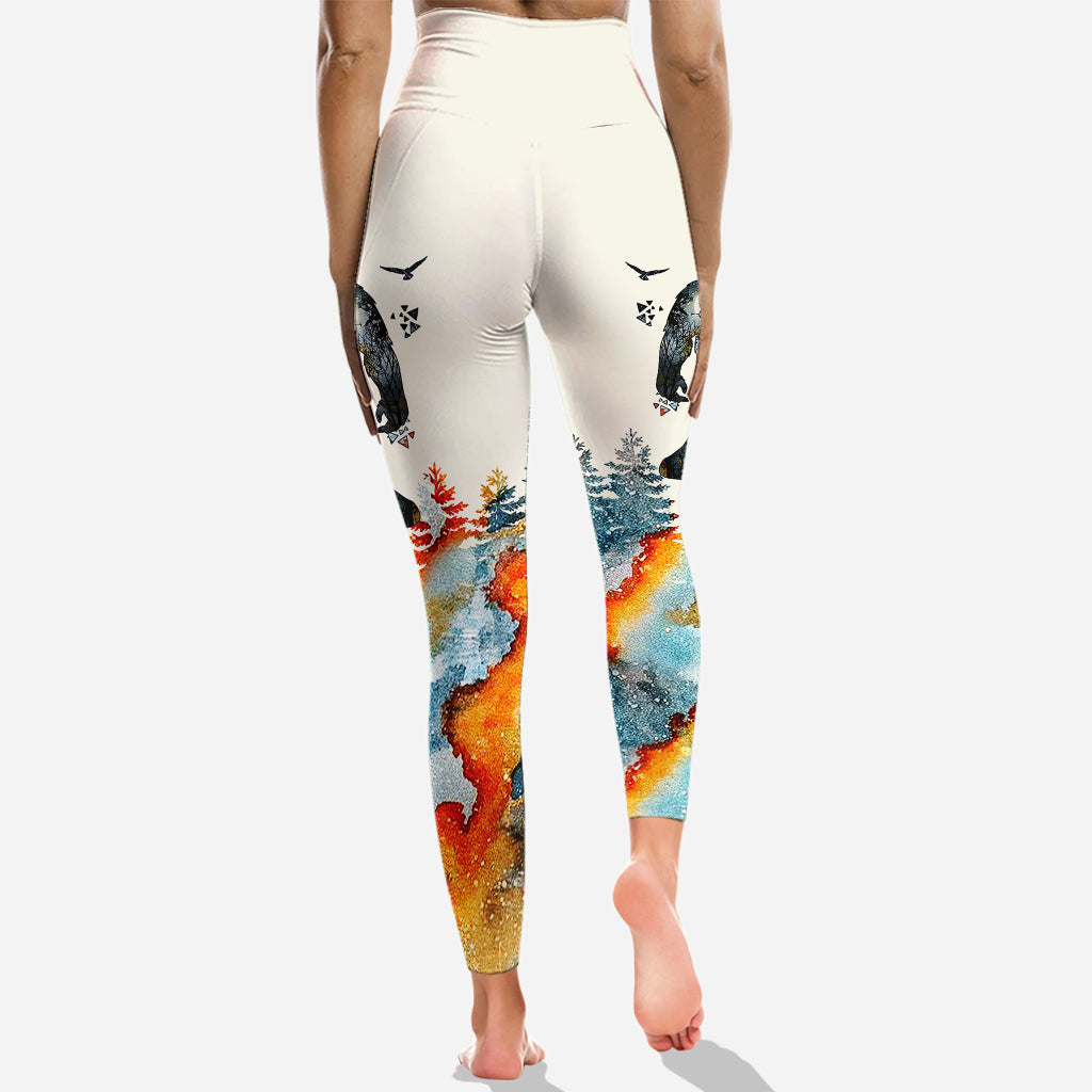 Bigfoot In To The Forest I Go - Personalized Camping Hoodie and Leggings