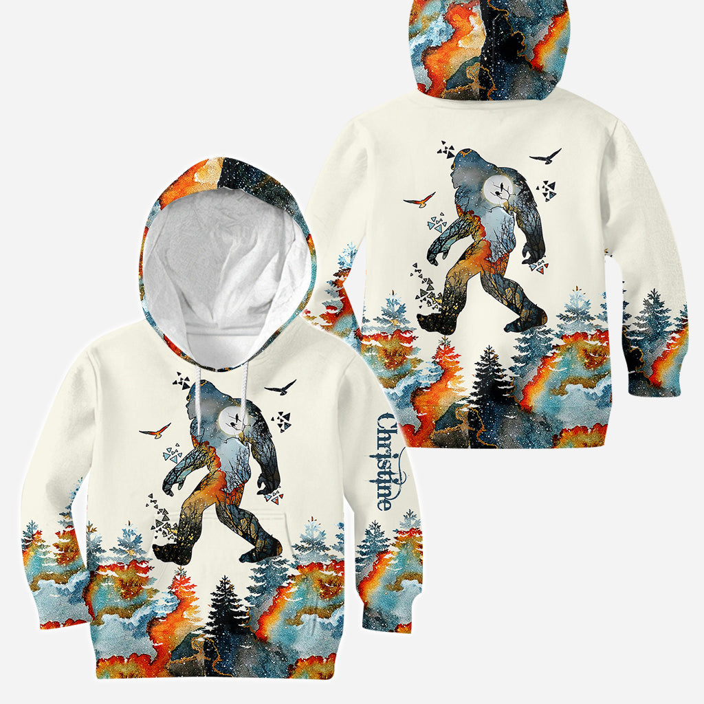 Bigfoot In To The Forest I Go - Personalized Camping Hoodie and Leggings