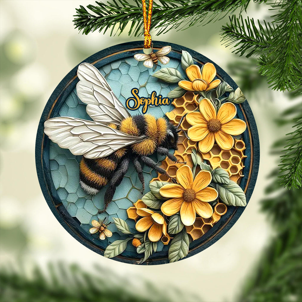Biene und Honigwabe – Personalisierter Bienenschmuck