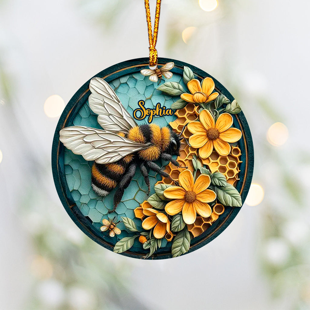 Biene und Honigwabe – Personalisierter Bienenschmuck