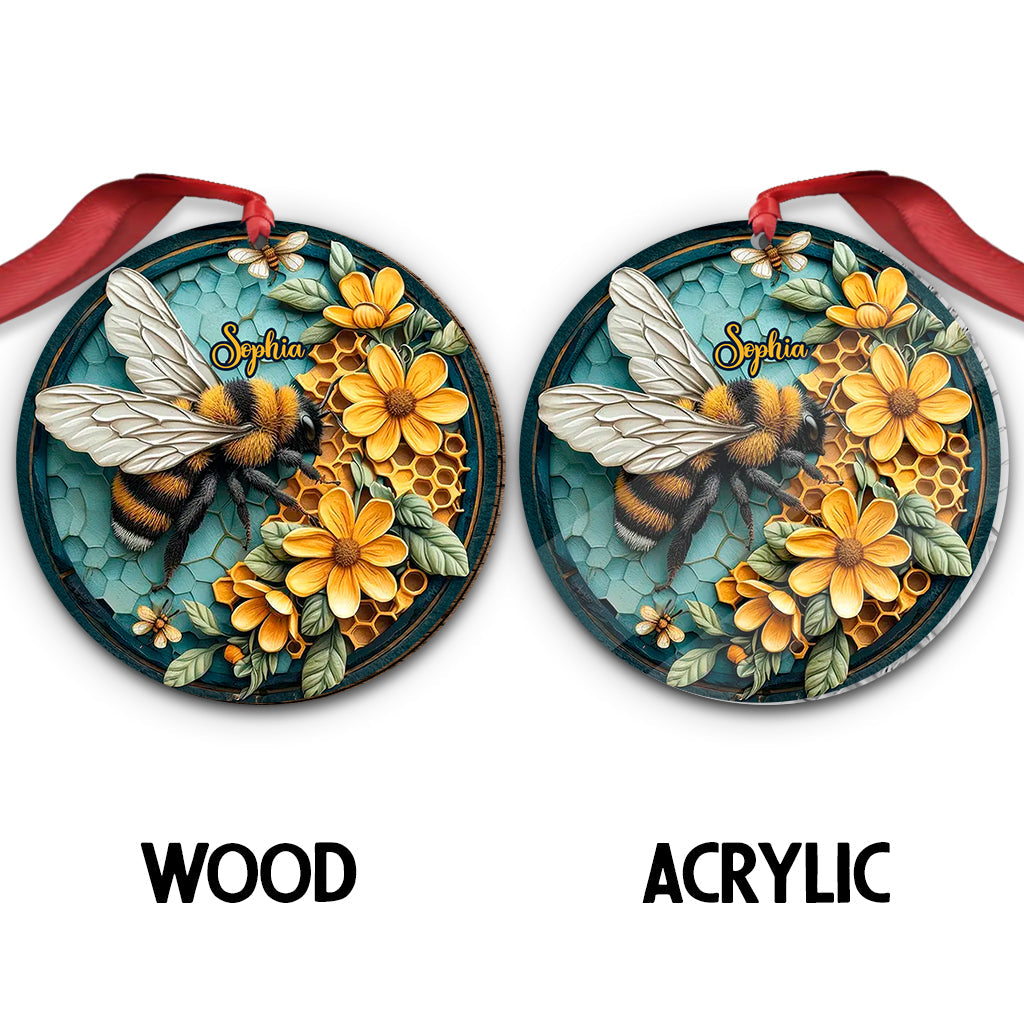 Biene und Honigwabe – Personalisierter Bienenschmuck