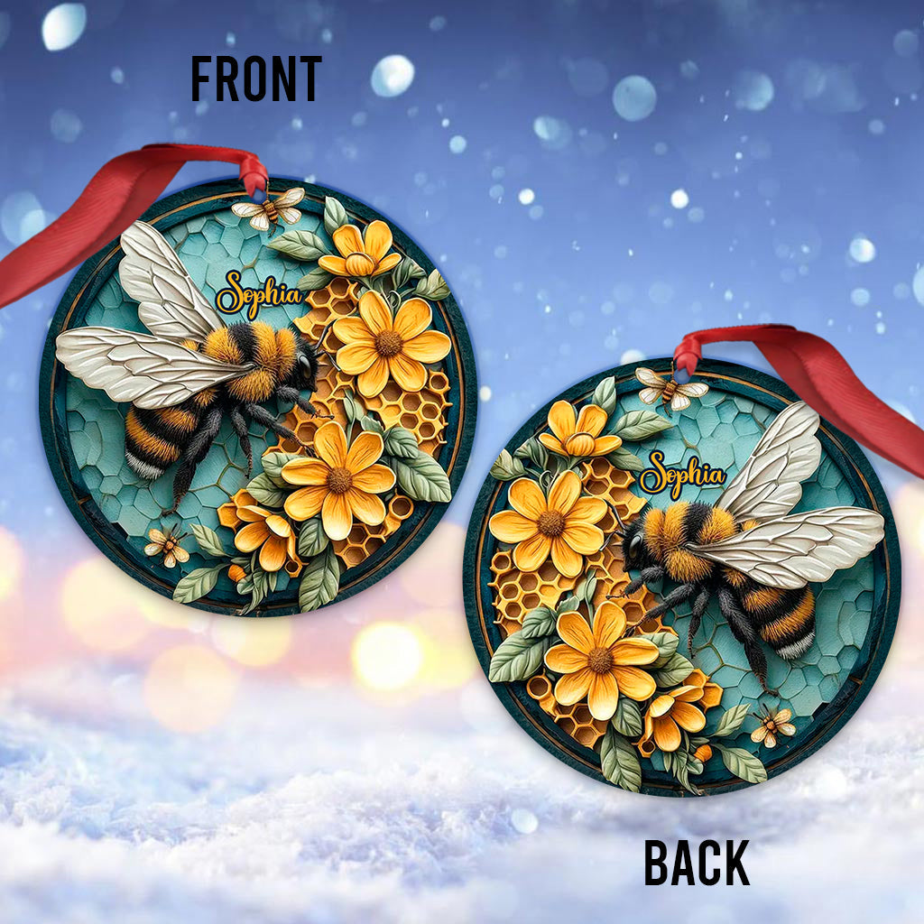 Biene und Honigwabe – Personalisierter Bienenschmuck