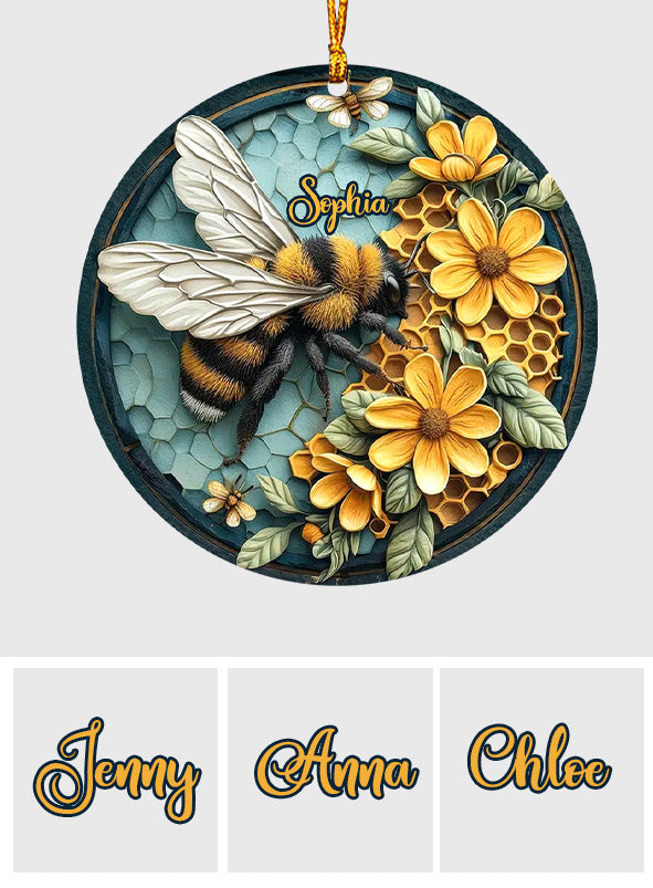 Biene und Honigwabe – Personalisierter Bienenschmuck