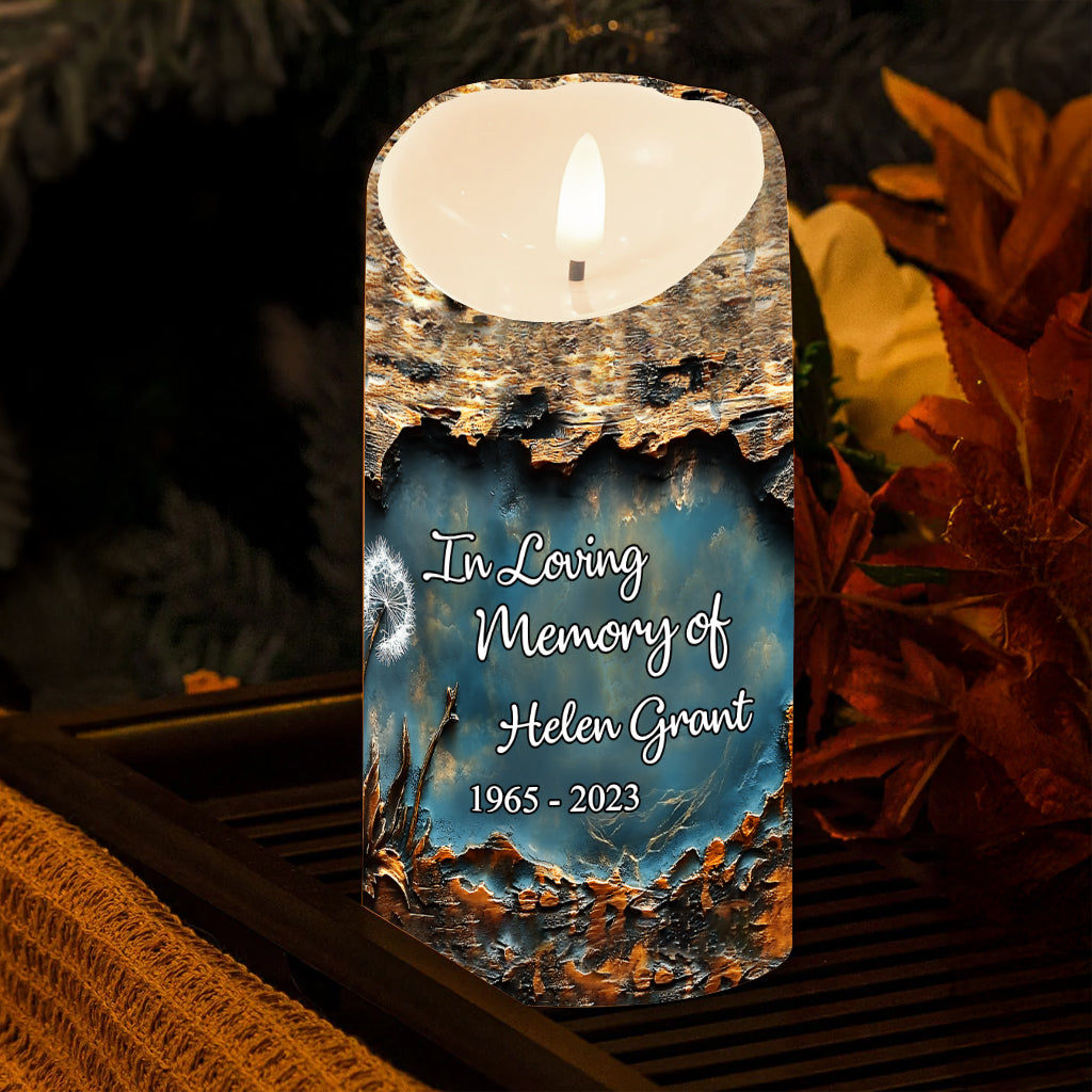 In Loving Memory - Personalized Memorial Flameless Candle