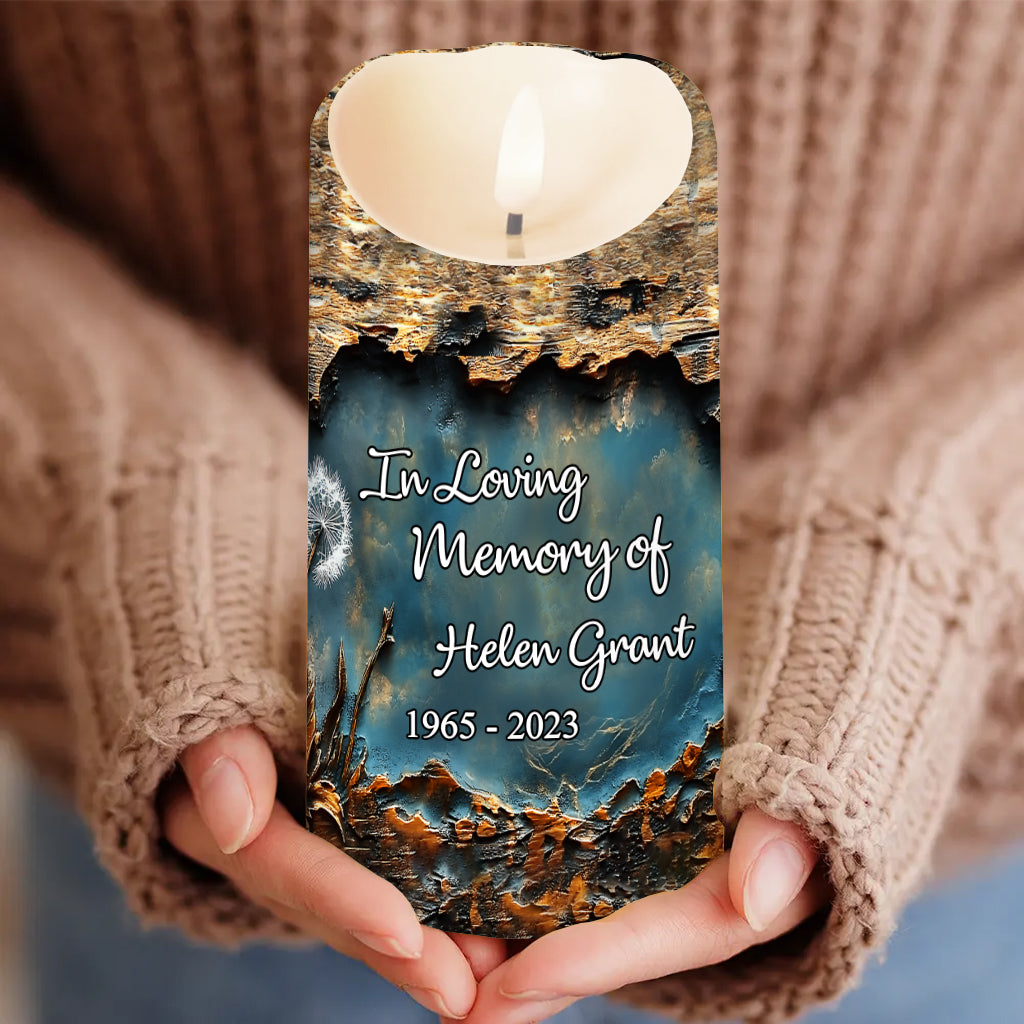 In Loving Memory - Personalized Memorial Flameless Candle