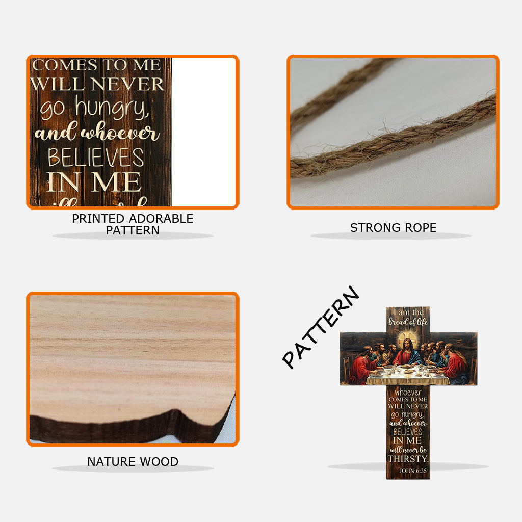 Ich bin das Brot des Lebens – Christliches Holzschild in individueller Form