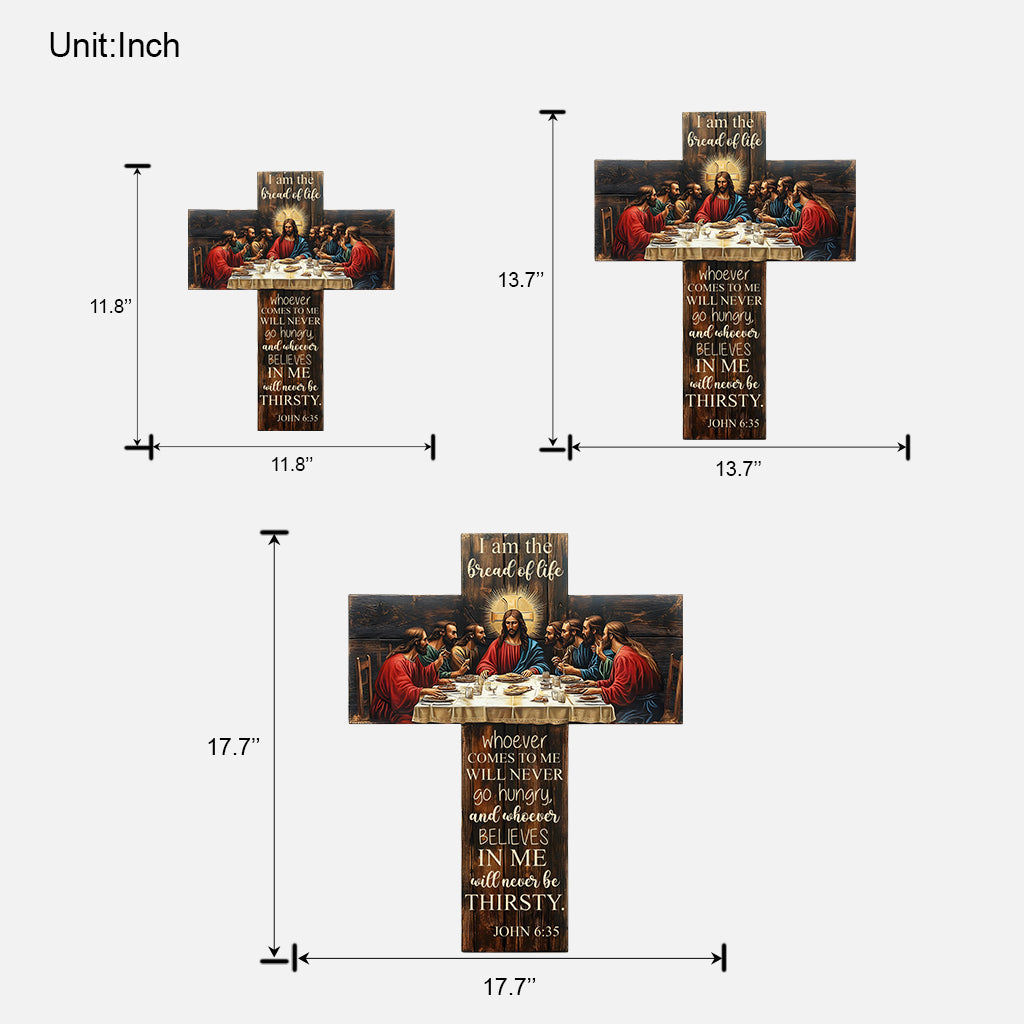 Ich bin das Brot des Lebens – Christliches Holzschild in individueller Form