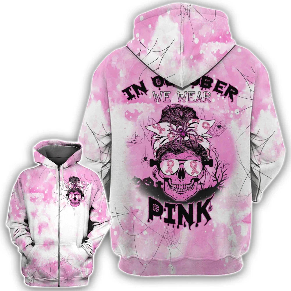 Im Oktober tragen wir Pink – T-Shirt und Hoodie zur Sensibilisierung für Brustkrebs 0822