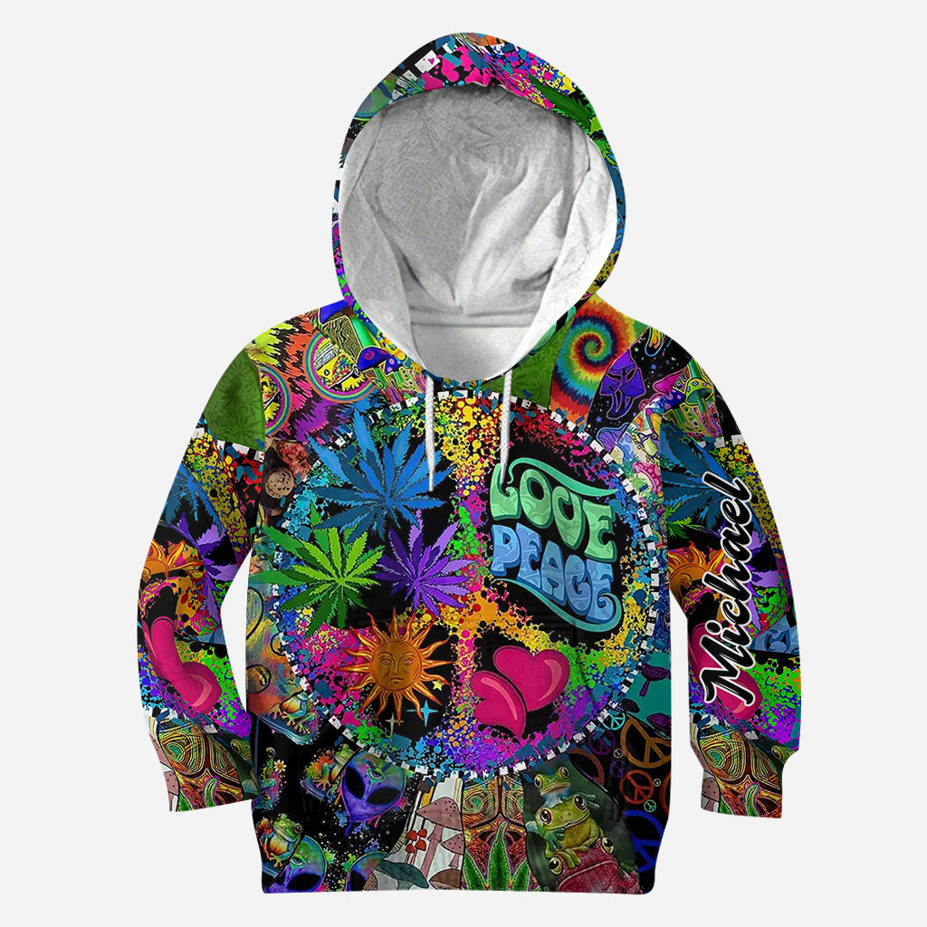 Love Peace - Personalized Hippie All Over Shirt