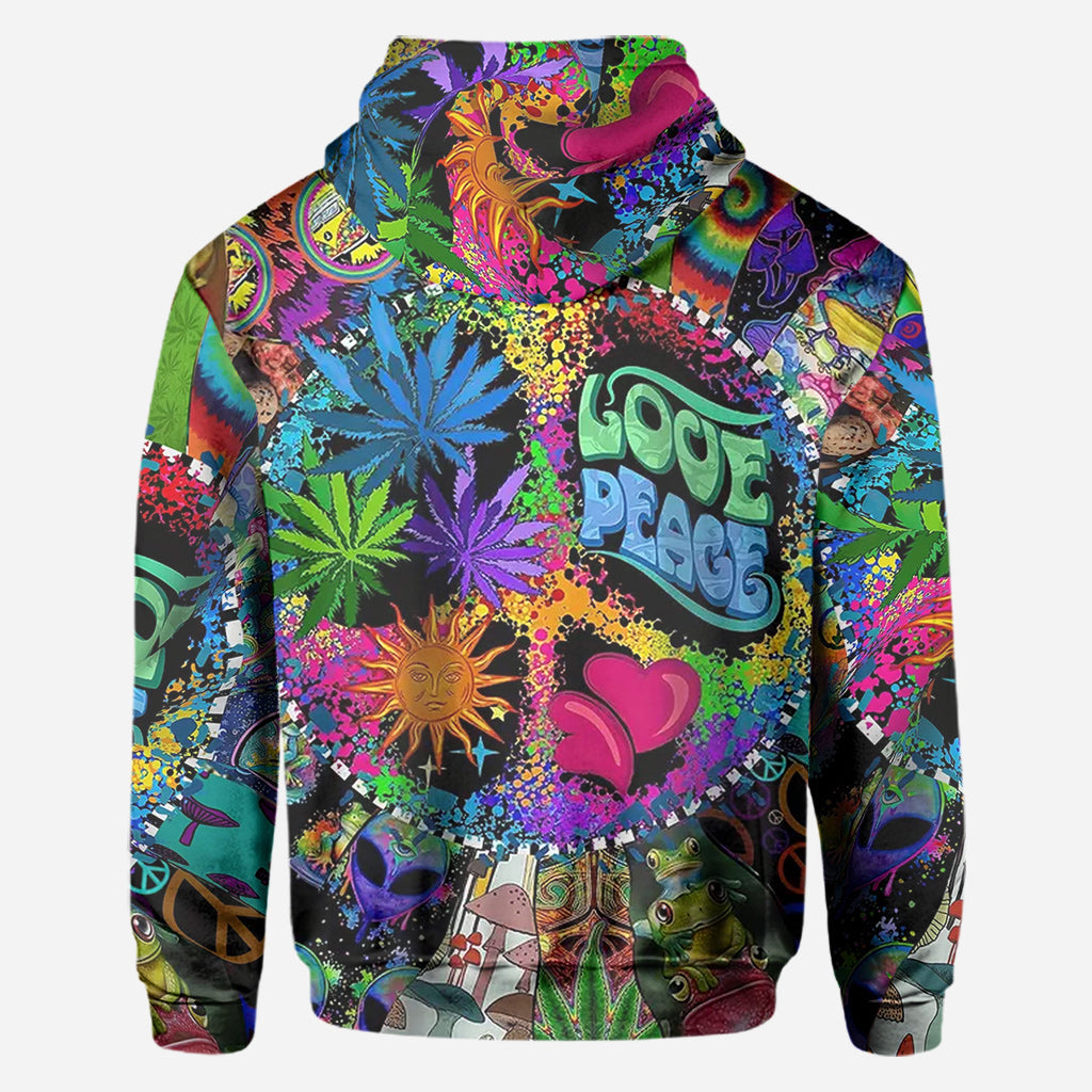 Love Peace - Personalized Hippie All Over Shirt