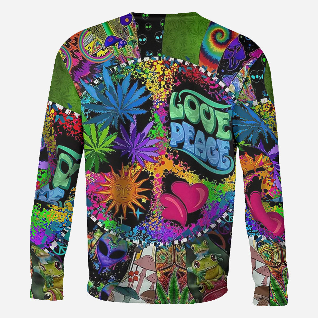 Love Peace - Personalized Hippie All Over Shirt
