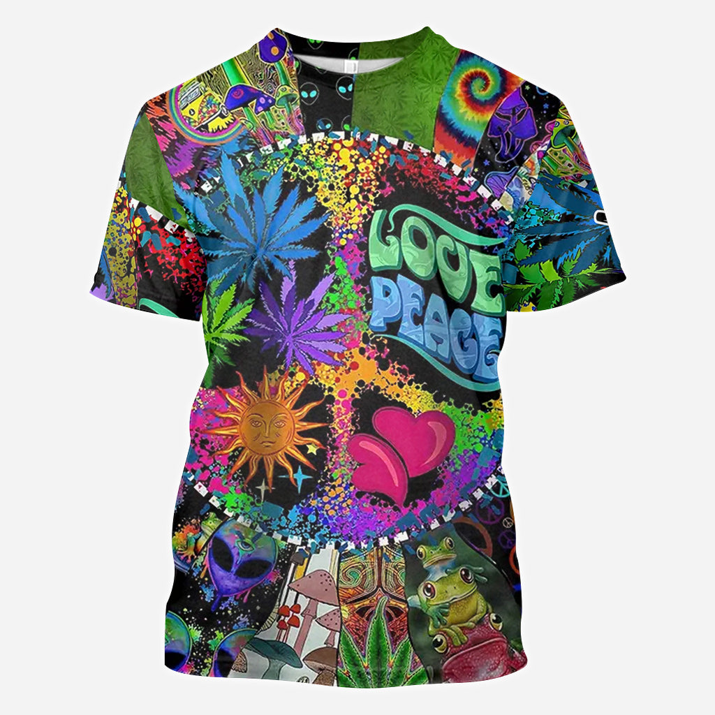 Love Peace - Personalized Hippie All Over Shirt