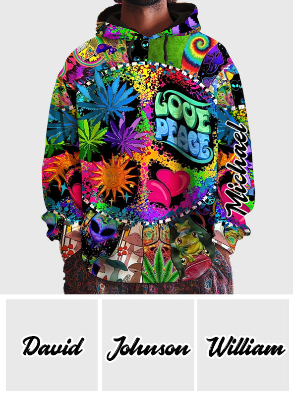 Love Peace - Personalized Hippie All Over Shirt