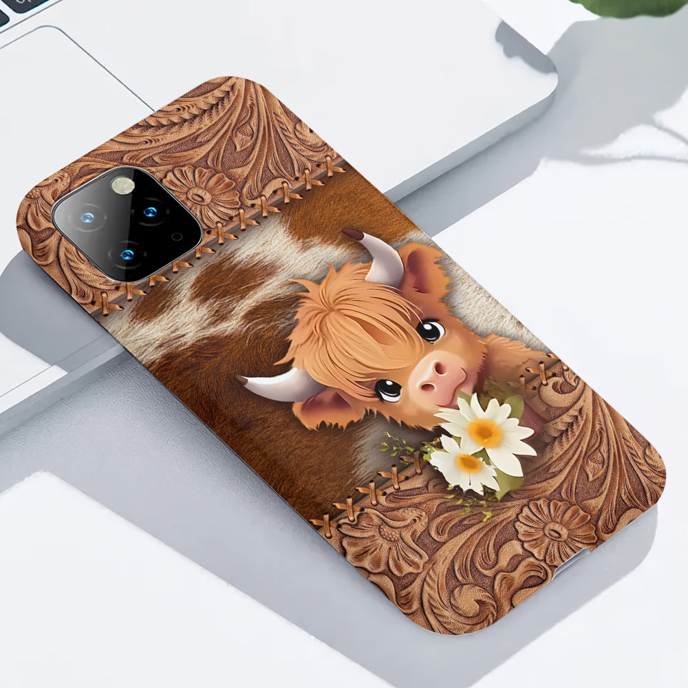 Cute Highland Cow - Personalized Full Print Phone Case