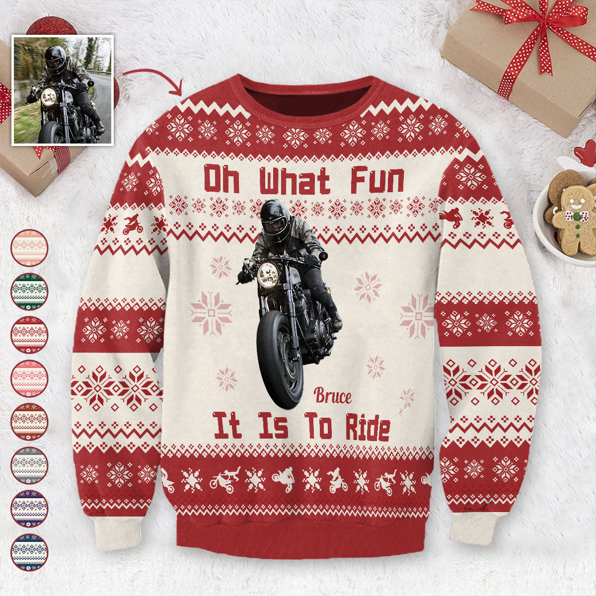 Oh, wie viel Spaß es macht zu fahren – personalisierter Biker-Ugly-Sweater