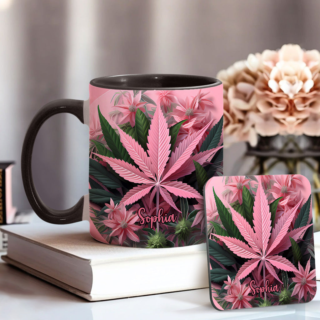 Pink Stoner Chick – Personalisierter Weed-Akzentbecher