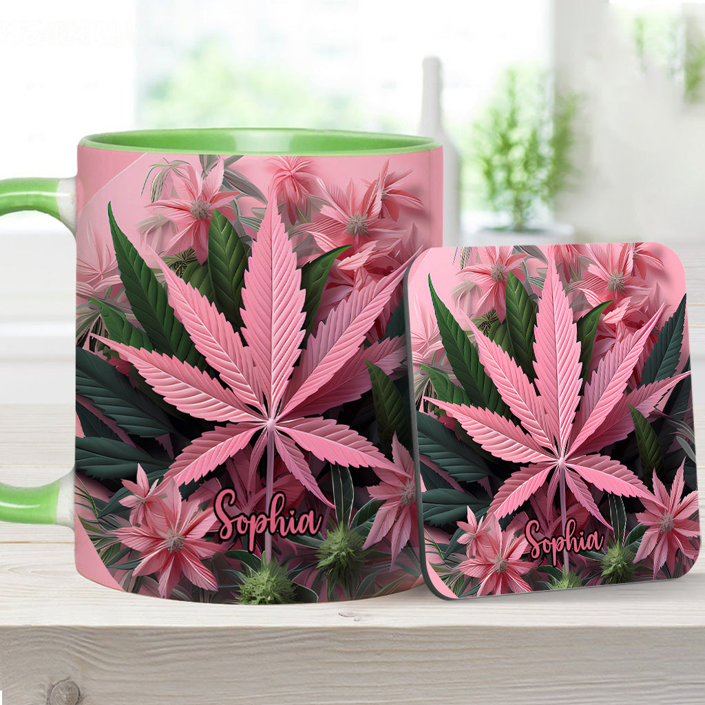 Pink Stoner Chick – Personalisierter Weed-Akzentbecher