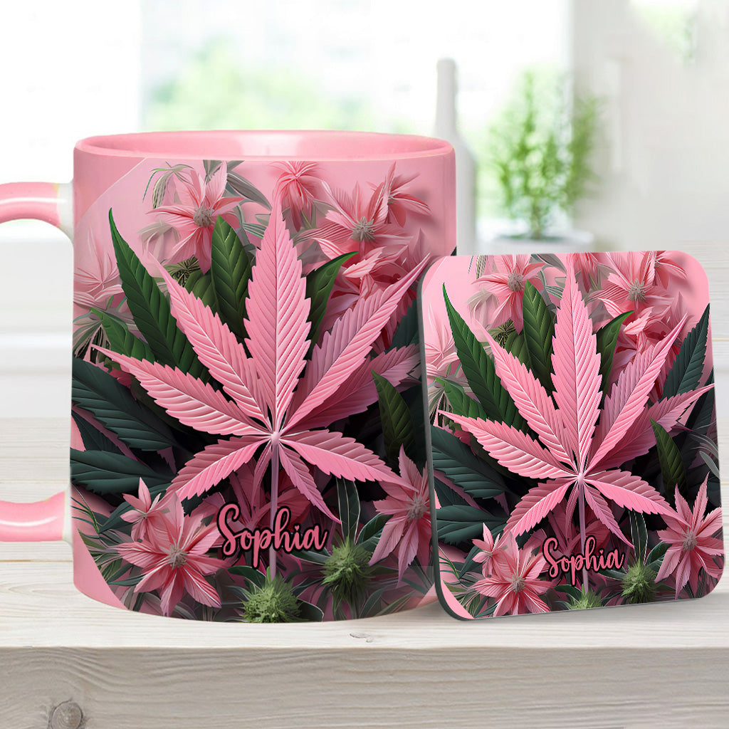 Pink Stoner Chick – Personalisierter Weed-Akzentbecher