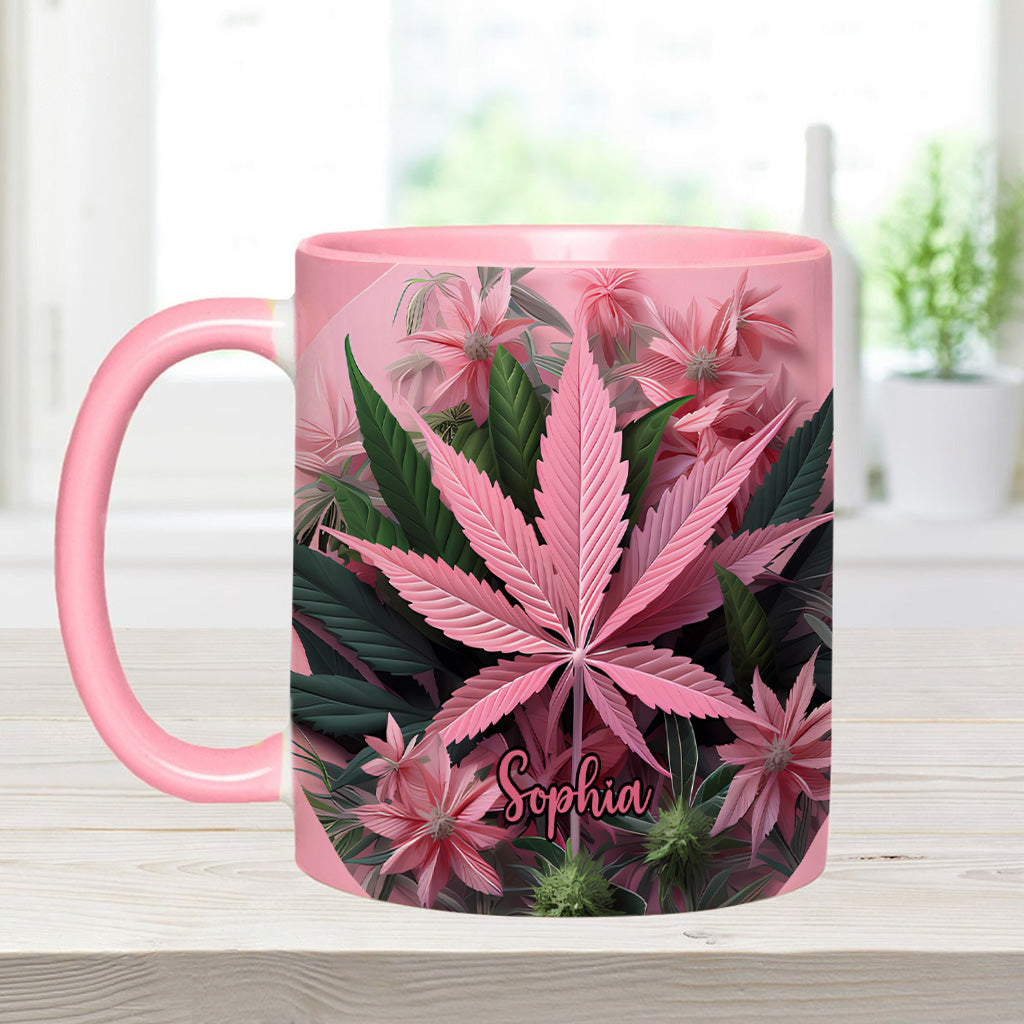 Pink Stoner Chick – Personalisierter Weed-Akzentbecher