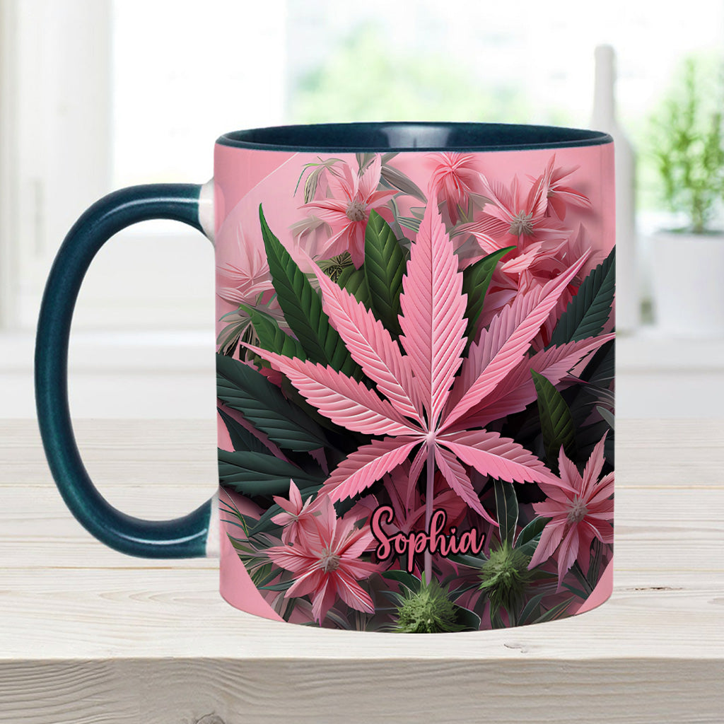 Pink Stoner Chick – Personalisierter Weed-Akzentbecher