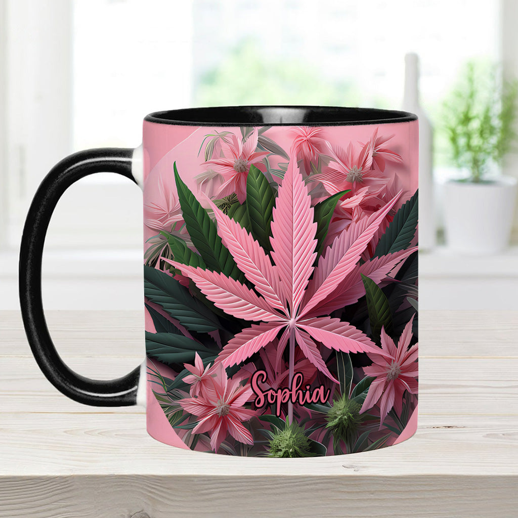 Pink Stoner Chick – Personalisierter Weed-Akzentbecher