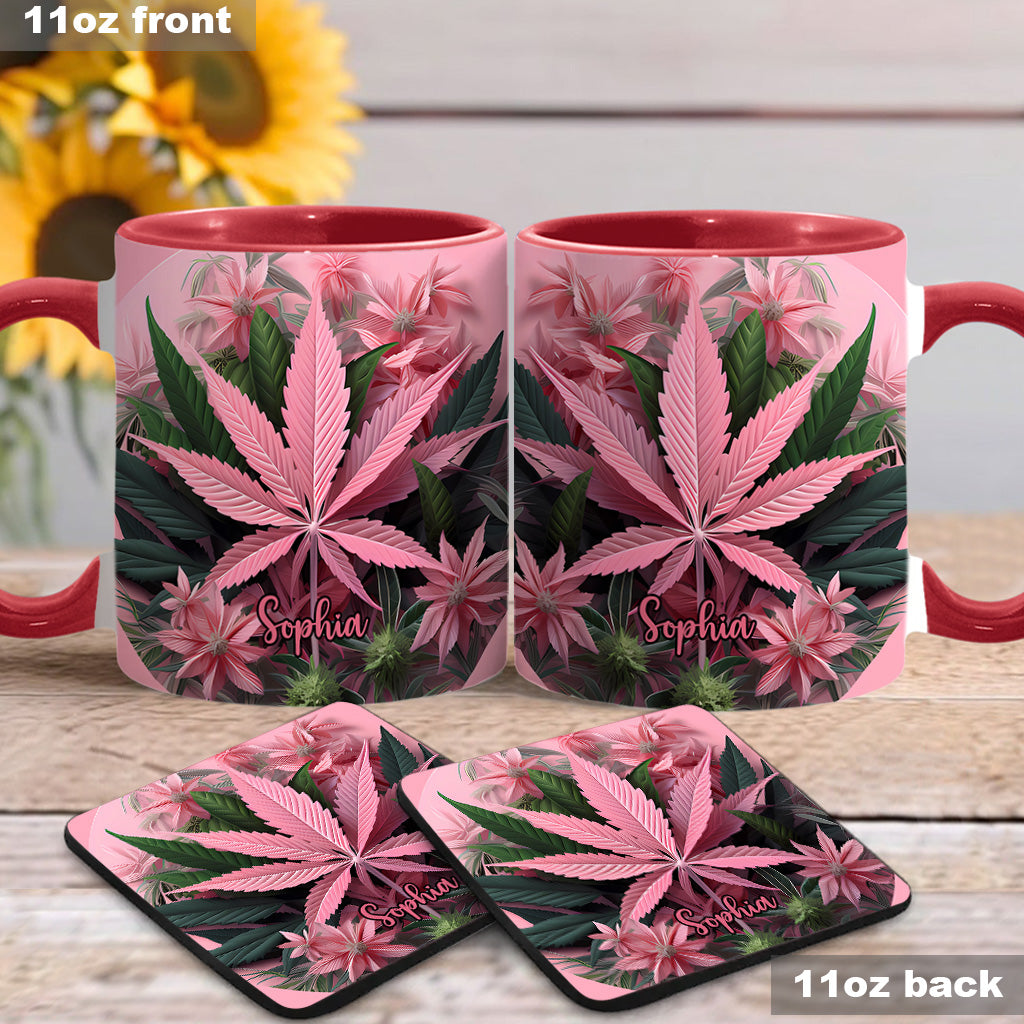 Pink Stoner Chick – Personalisierter Weed-Akzentbecher