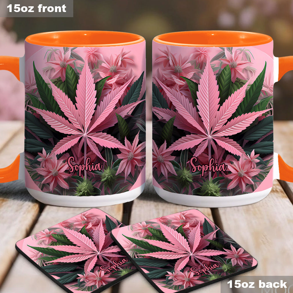 Pink Stoner Chick – Personalisierter Weed-Akzentbecher