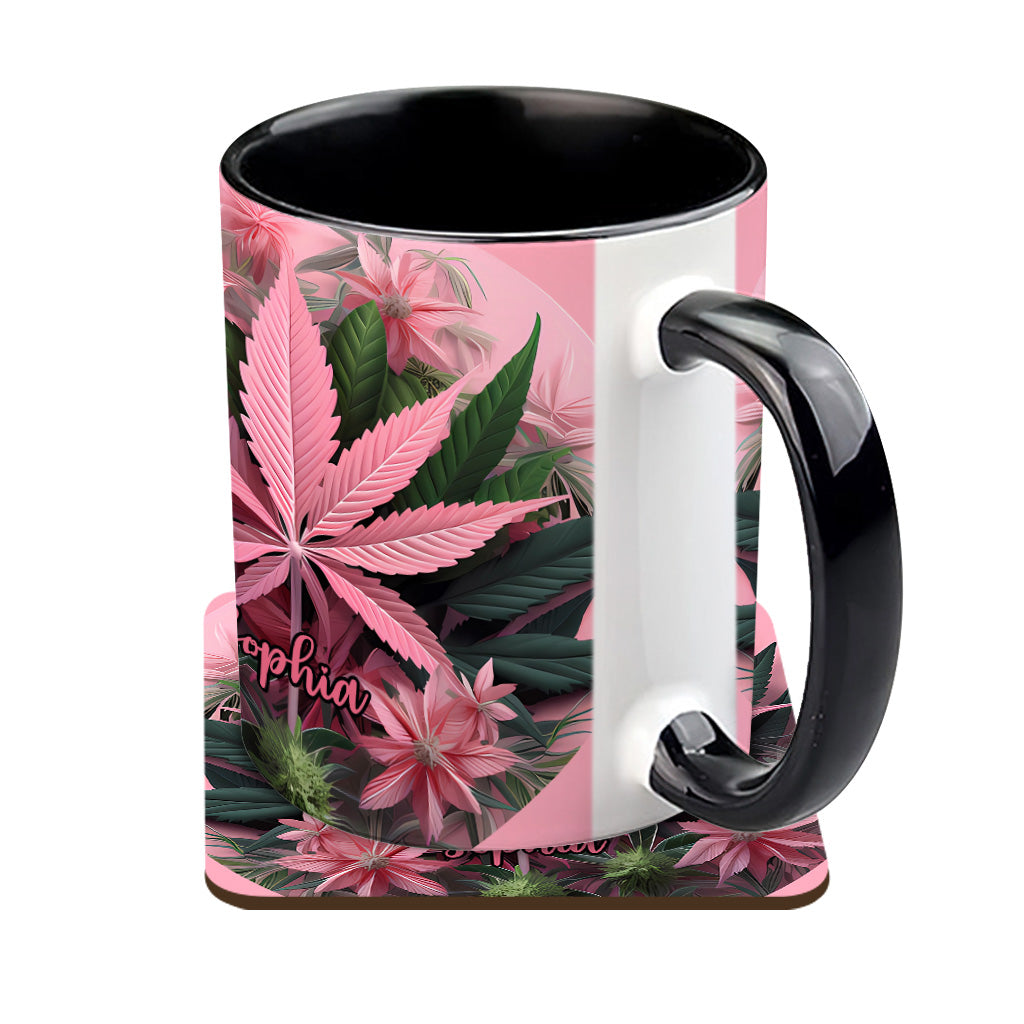 Pink Stoner Chick – Personalisierter Weed-Akzentbecher