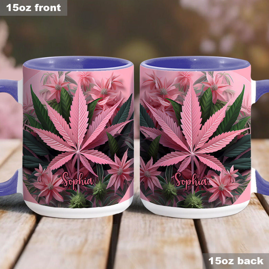 Pink Stoner Chick – Personalisierter Weed-Akzentbecher